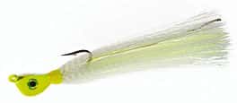 Hookup Lures SynTail Bucktail - 2.5 oz. Chartreuse/White - 148 Chartreuse/White