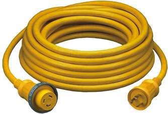 Hubbell Molded Cord Set - 30A - 50ft - Yellow - 61CM08