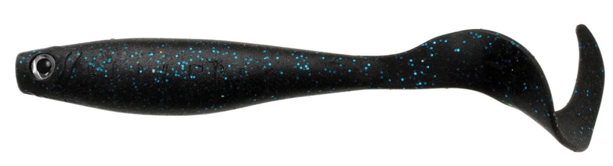 Hyperlastics Curlyminn 6in Topwater - Black n' Blue