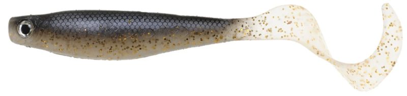 Hyperlastics Curlyminn Pro 6in Swimbait - Black Shiner - 3 Pack