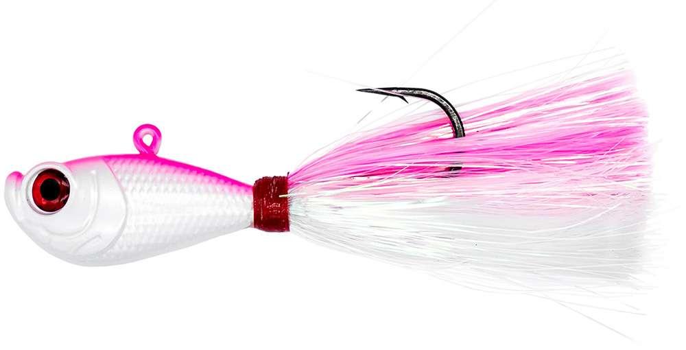 Intent Tackle Mylar Series Bucktail - 1oz - White/Pink