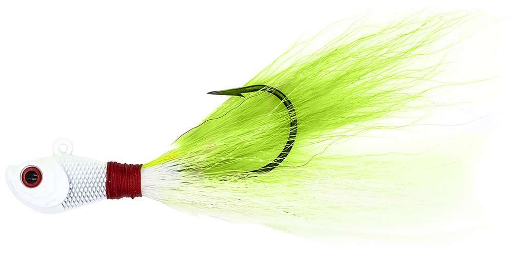 Intent Tackle Pro Series Bucktail - 4oz - White/Chartreuse