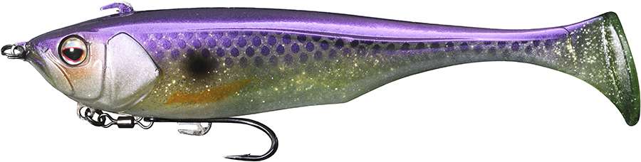 Jackall Dunkle Swimbait - Purple Chartreuse