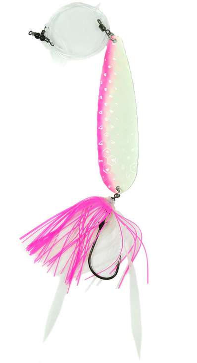 Jigging World Fluke Spoon Rig - 4.5in - Pink Shine