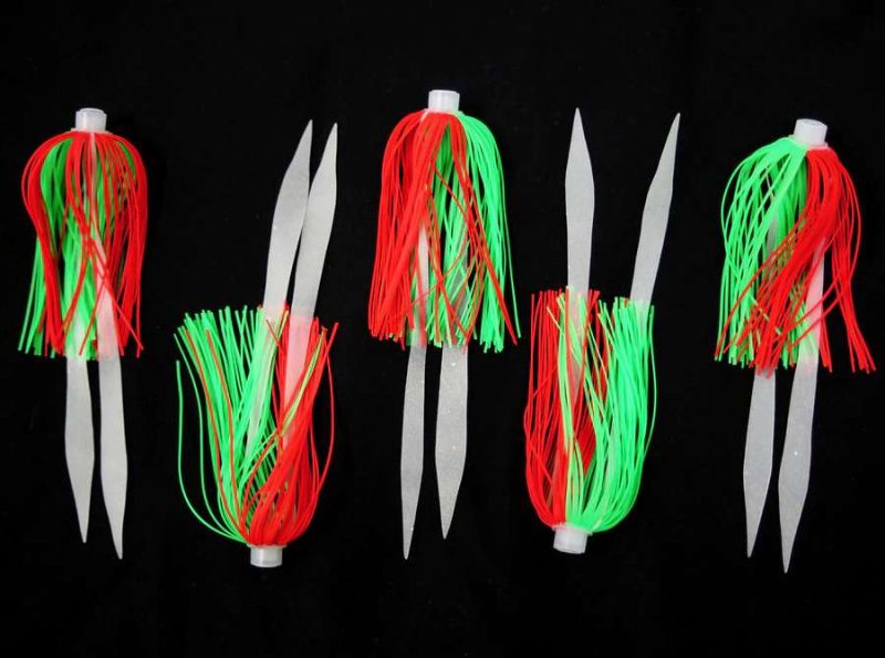 Jigging World Micro Silicone Skirt Teaser - Nuclear Chicken - 5 Pack