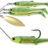 LIVETARGET BaitBall Spinner Rig - Medium 1/2oz - Lime Chartreuse/Gold