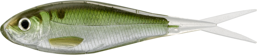 LIVETARGET Skip Shad - 3-1/2in - Silver/Green