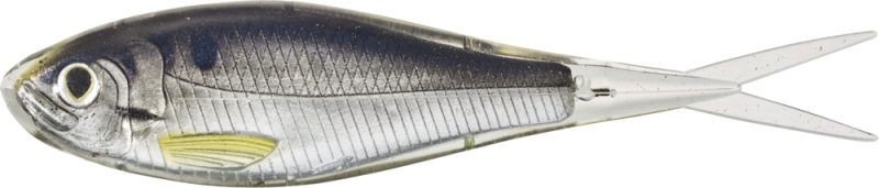 LIVETARGET Skip Shad - 3-1/2in - Silver/Smoke