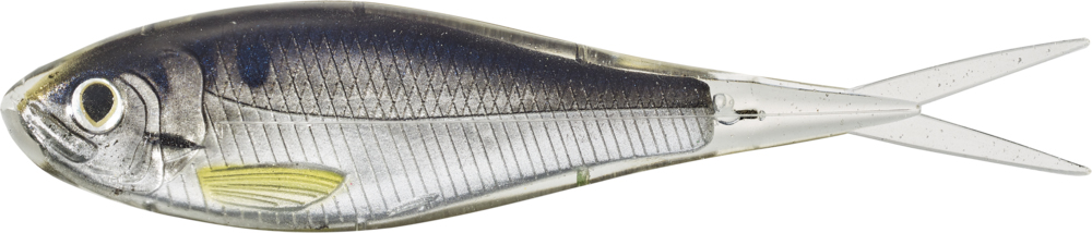 LIVETARGET Skip Shad - 4-1/4in - Silver/Smoke