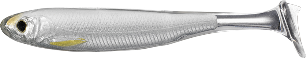 LIVETARGET Slow Roll Shiner - 4in - Silver/Pearl