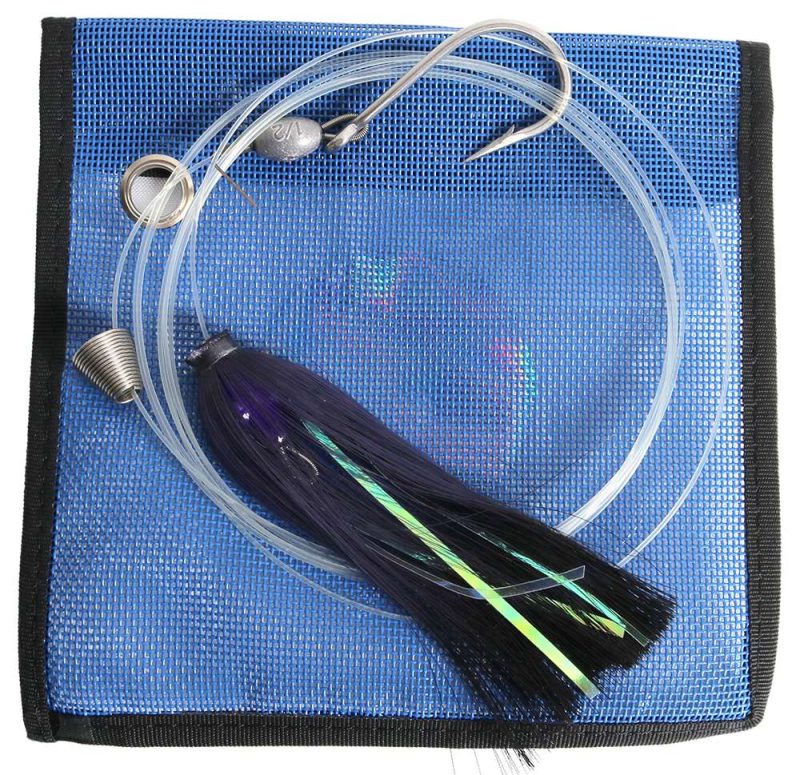 MagicTail Hoo Magic Pin Rigged Trolling Head - 2oz - Black Purple