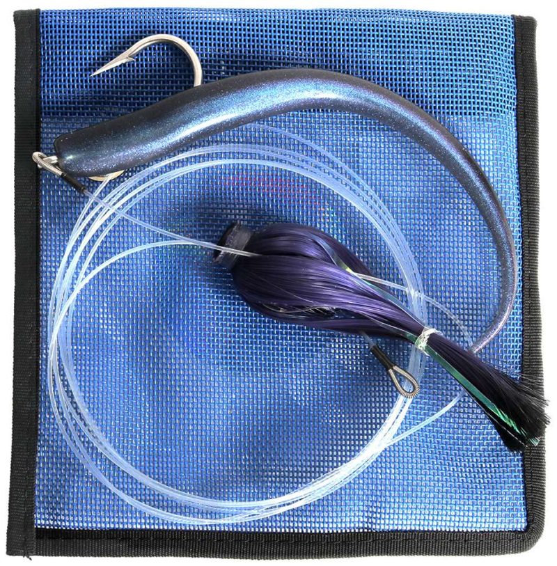 MagicTail Hoo Magic Plastic Rigged Trolling Head 3.5oz - Black Purple