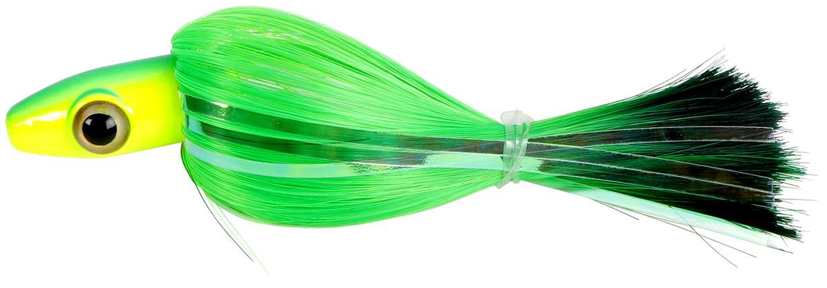 MagicTail Hoo Magic Trolling Head - 1oz - Chartreuse Green Tip