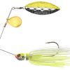 MegaStrike StrikeBack SpinnerBait 1/2oz Chart/White, Chart/Nickel - MSSB12 Chart/White Skirt / Chartreuse/Nickel