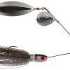 MegaStrike StrikeBack SpinnerBait 2oz Nickel Blade Black and Red Skirt - MSSB2 Black and Red Skirt