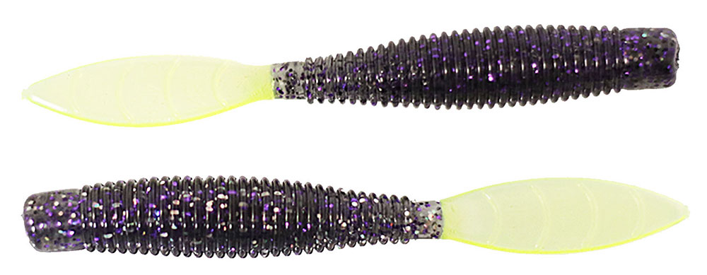 Missile Baits Ned Bomb - Purple Cloud Chartreuse Tail - 10pk - MBNB325-PCCT