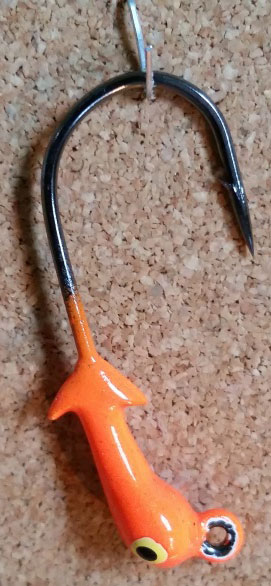 Mission Fishin Double Barbed 1/8oz 3/0 Orange Jig Heads