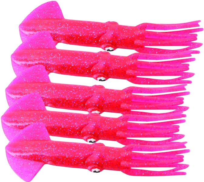 Mold Craft Squirt Squid Lure 12in Unrigged - Hot Pink