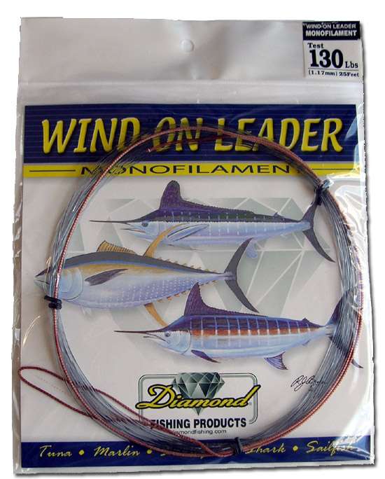 Momoi Mono Wind On Leaders 130lb 1.20mm 25' Smoke Blue - 90003