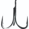 Mustad 36330NP Inline 4X Strong Treble Hooks - 1/0- 5 Pack