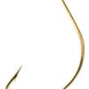 Mustad - 37162 2/0 Gold Wide Gap English Bait Hook