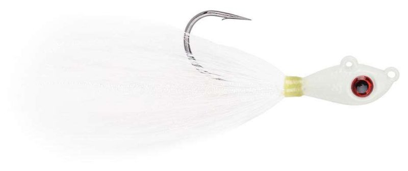 Mustad Big Eye Bucktail Jig 2oz Glow - BEB-2-GG