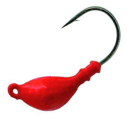 Mustad SH824 Shrimp Jig Head Lure 1/4oz Red - SH824-1/4oz Red