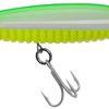 Ocean Born 18006 Flying Popper Floating Lure - Lime Glow Chart.