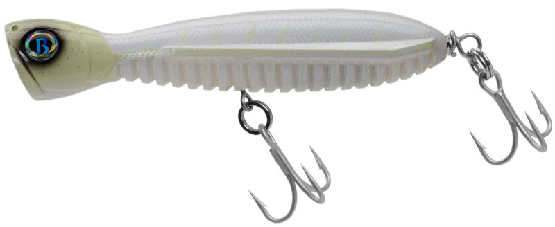 Ocean Born 18007 Flying Popper Floating Lure - White Ghost