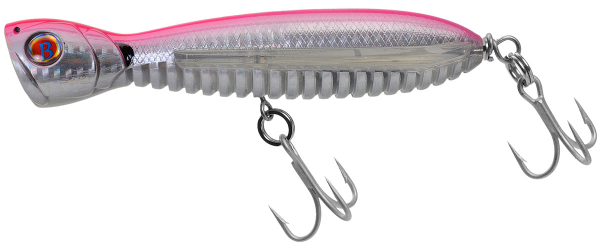 Ocean Born 18008 Flying Popper Floating Lure - Pink Silver