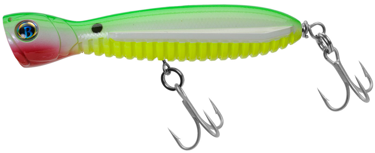 Ocean Born 18022 Flying Popper SLD Lure - Lime Glow Chartreuse