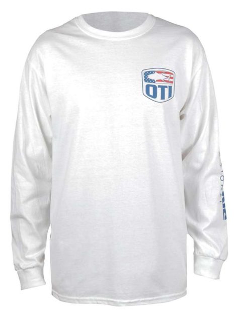 Ocean Tackle International America Flag Logo Long-Sleeve T-Shirt - White - M