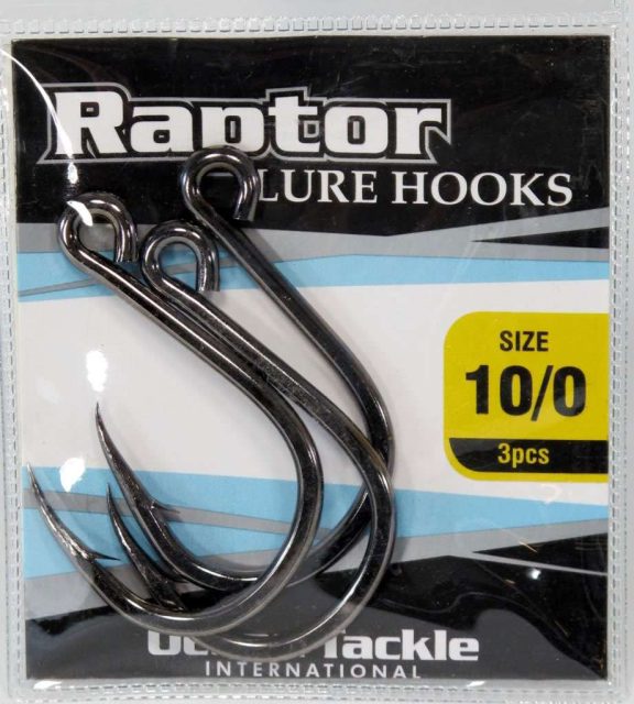 Ocean Tackle International - OTI-5106-10 Raptor Lure Hooks - 10/0 - 3pk