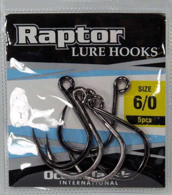 Ocean Tackle International - OTI-5106-6 Raptor Lure Hooks - 6/0 - 5pk