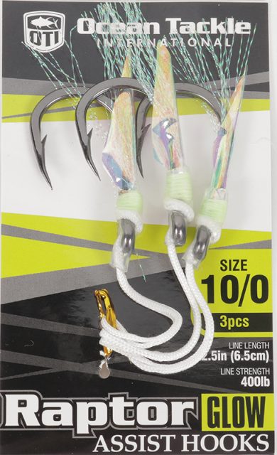 Ocean Tackle Raptor Glow Assist Hook - 10/0 - OTI-5103-10G