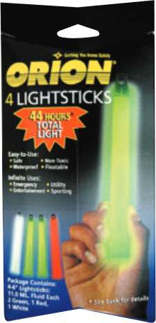 Orion Chemlight Lightsticks - 4 Pack