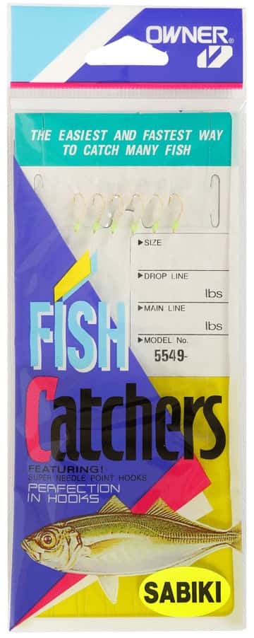 Owner White Hage Fish Skin Sabiki Bait Catcher Rigs 5549-037/8