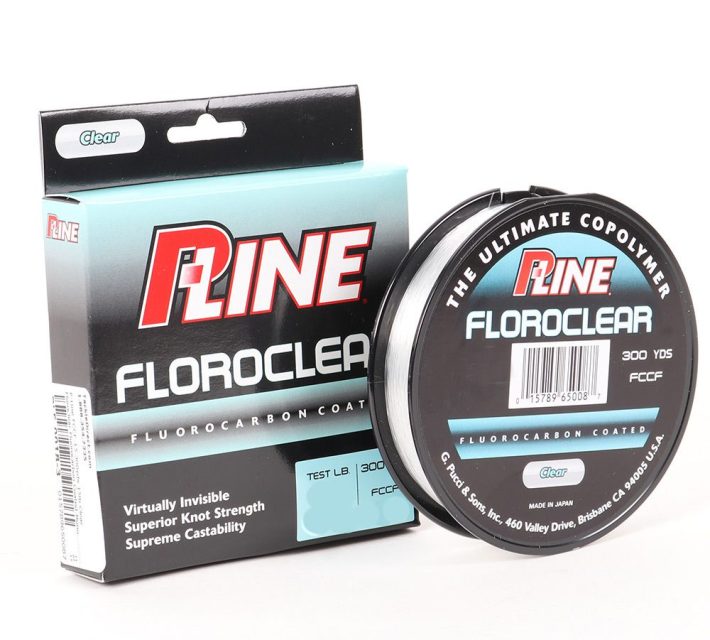 P-Line Floroclear Fluorocarbon Coated Mono Line - 12lb - 300yds