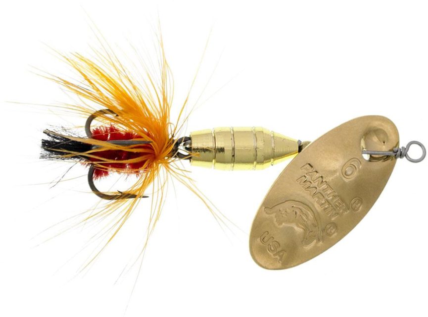 Panther Martin Inline Spinner - #4 - Fly Gold & Orange