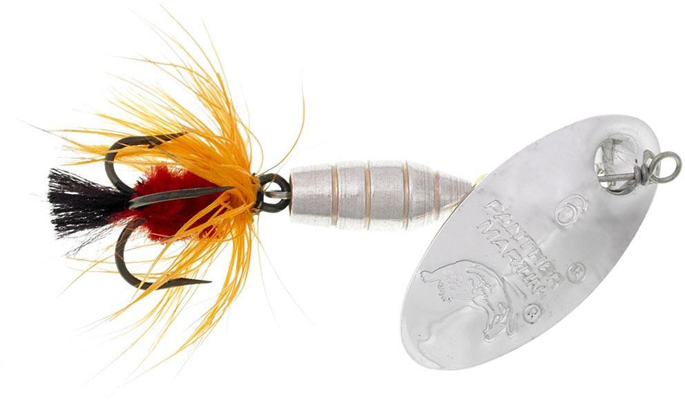 Panther Martin Inline Spinner - #4 - Fly Silver & Orange