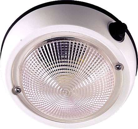 Perko Surface Mount Exterior Dome Light - 5" Globe - 1253DP2WHT