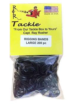 R & R Black Rigging Bands 200pk Large - RBL200