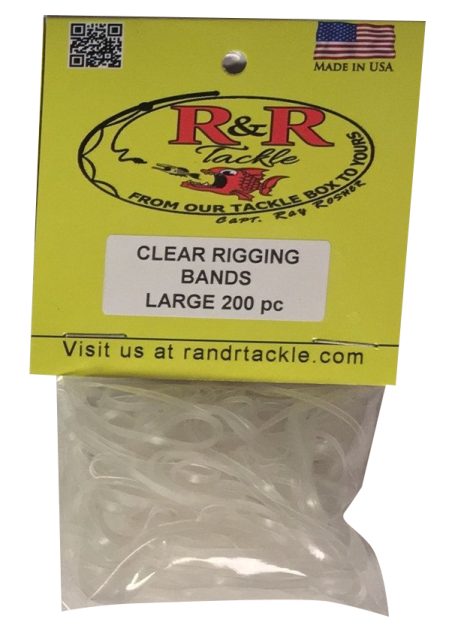 R & R Tackle Clear Rigging Bands - Large - 50pk