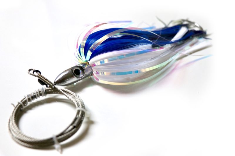 R & R Wahoo Magnet Sr. Pre-Rigged Trolling Lure - Blue/Clear - WMSRBLCL10