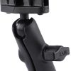 RAM Composite Double Ball Mount for Lowrance Hook2 - B Size - 1 in.