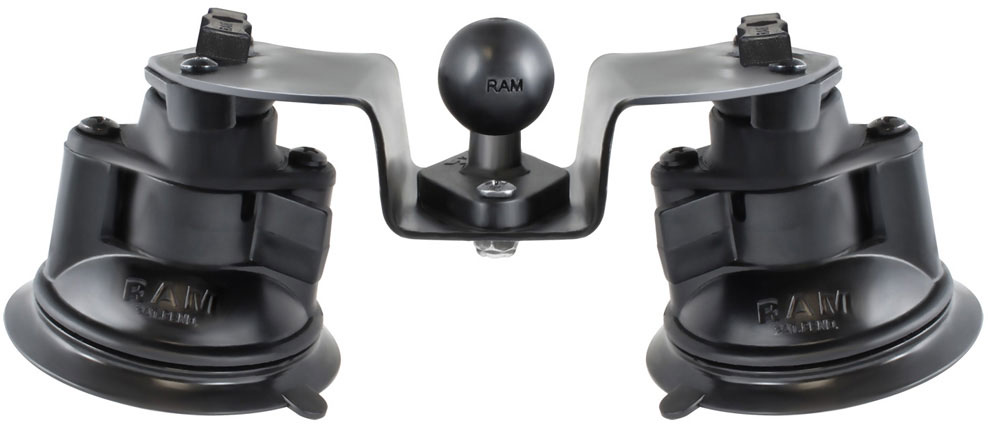 RAM Dual Articulating Suction Cup Base w/ 1" Ball Base