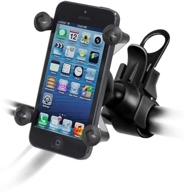 RAM EZ-Strap Rail Mount w/ Universal X-Grip Cell Phone Holder