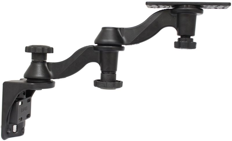 RAM Vertical Double 6" Swing Arms w/ 6.25" X 2" Base - RAM-109V-1U