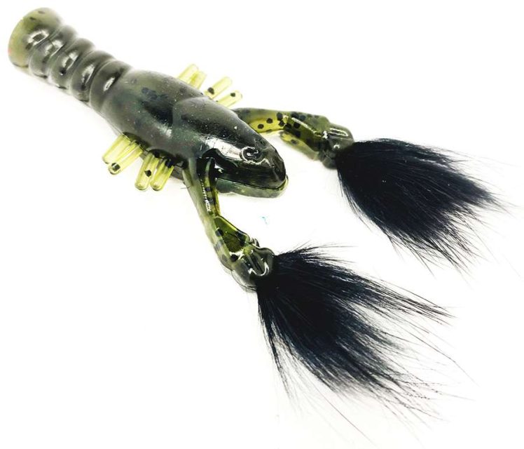 Rabid Baits Rabid Craw - 3in - Green Pumpkin Black