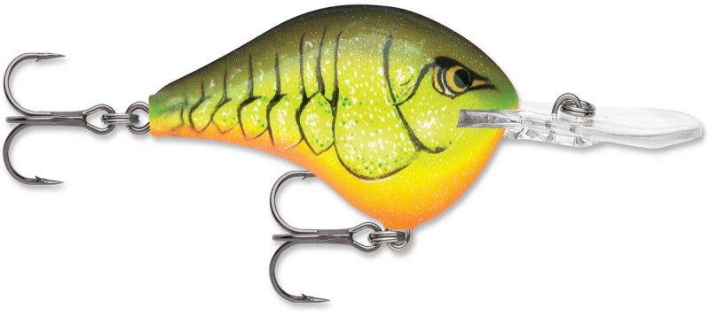 Rapala Dives To Crankbait Lure - DT16 CRTBC Chartreuse Rootbeer Crawdad